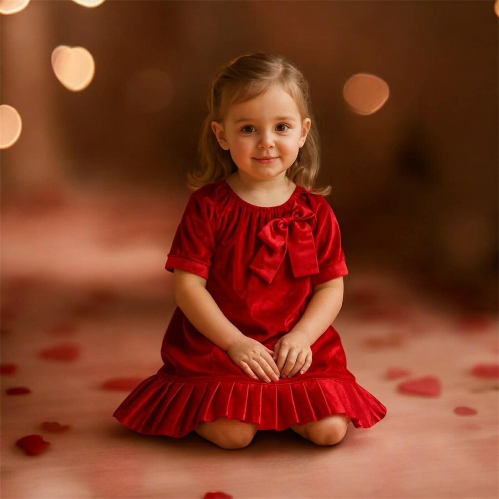 Chasing Fireflies Red Velvet Dress Sz 3 NWOT Soft Valentine Valentine's Day
